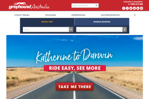Greyhound Australia ウェブサイト