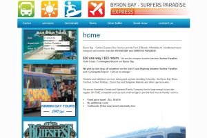 Byron Bay Express Bus Service ウェブサイト