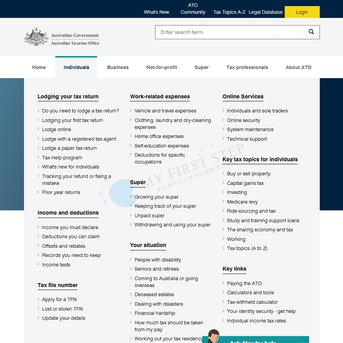 australian-taxation-office-top-page-individuals オーストラリア税務局 Tax File Number申請ページ1