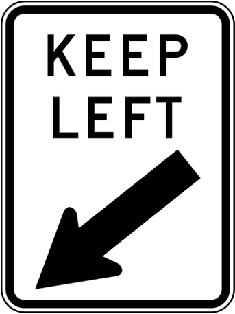 keep-left オーストラリア道路標識